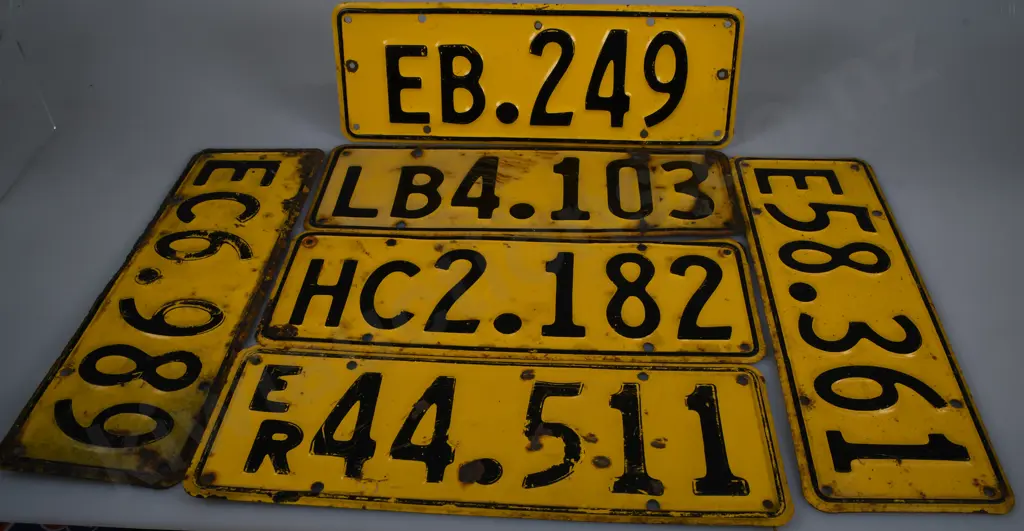 NEW ZEALAND NUMBER PLATES 1961-1965 Image 1++