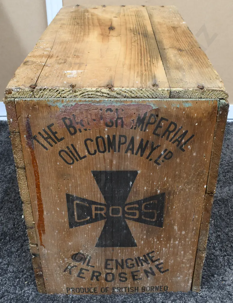 BRITISH IMPERIAL OIL COMPANY WOODEN BOX Image 1++