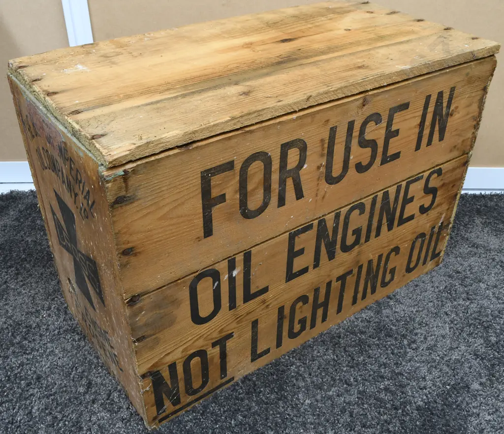 BRITISH IMPERIAL OIL COMPANY WOODEN BOX Image 1++