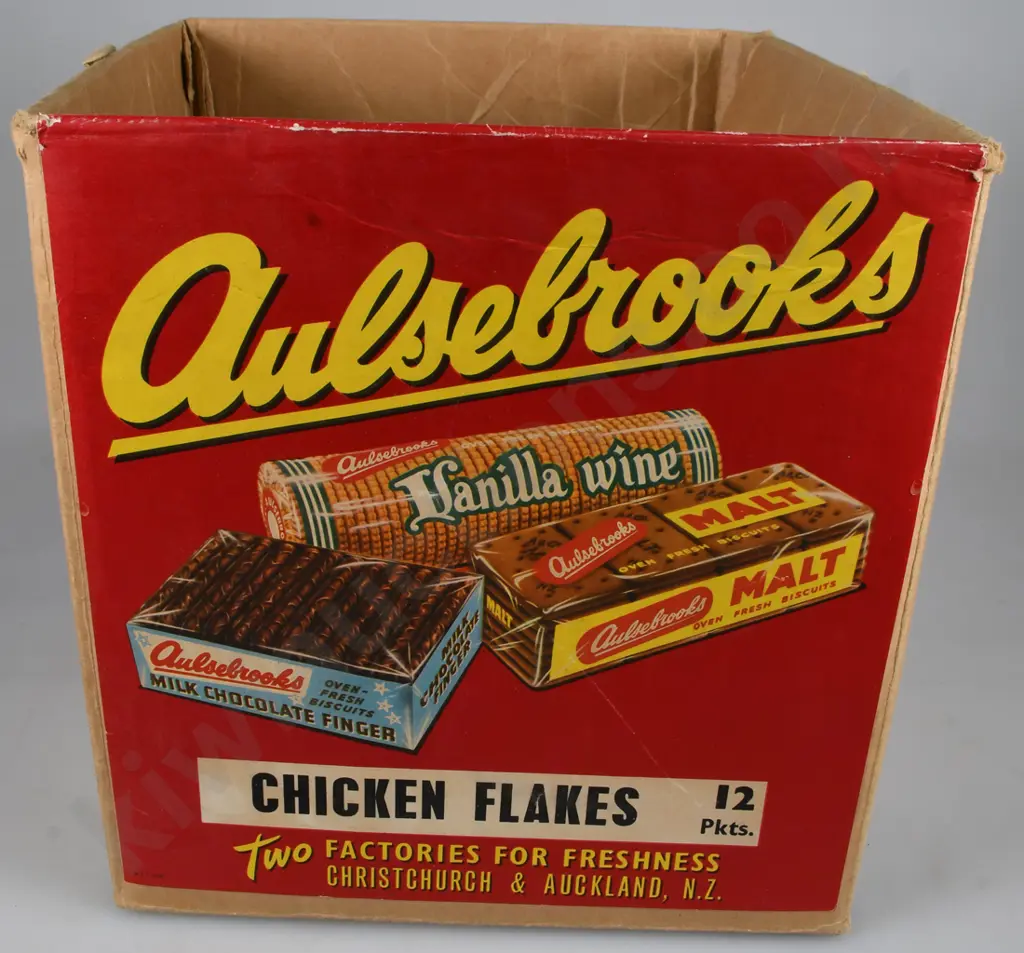AULESBROOKS CARDBOARD BISCUIT PACKET BOX Image 1++
