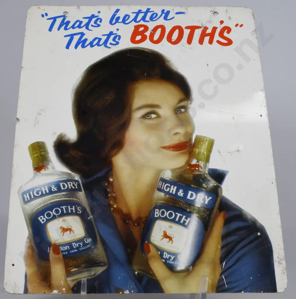 BOOTHS GIN TINPLATE SIGN Image 1++
