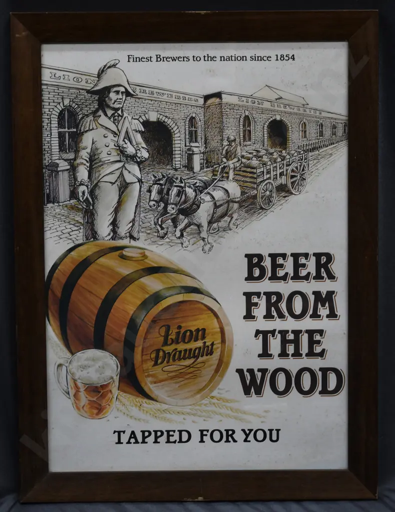 LION BREWERIES BEER FROM THE WOOD SIGN Image 1++