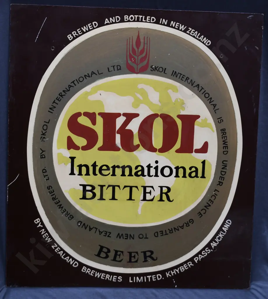 NEW ZEALAND BREWERIES SKOL SIGN Image 1++