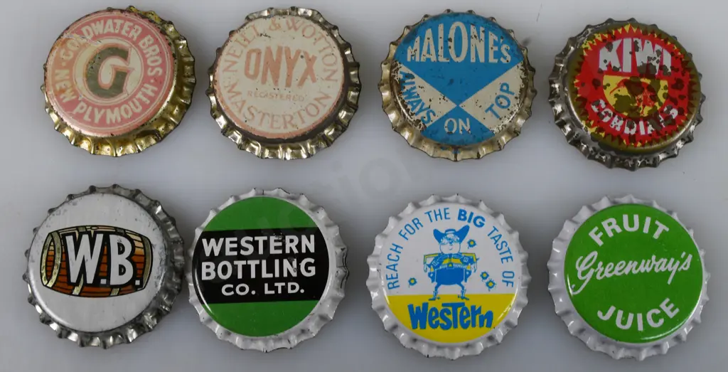 CROWN CAPS - GOLDWATER, NEILL & WOTTON, MALONES, KIWI, WESTERN Image 1++