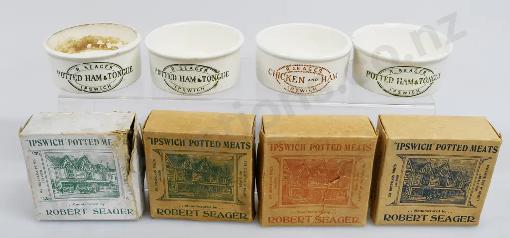 ROBERT SEAGER BOXED POTTED MEAT POTS Image 1++