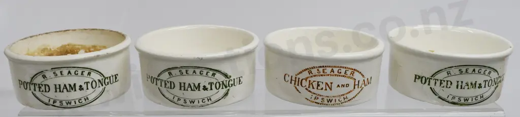 ROBERT SEAGER BOXED POTTED MEAT POTS Image 1++