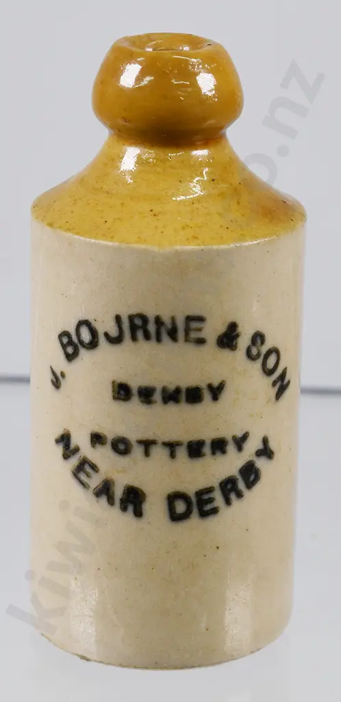 BOURNE & SON, DENBY POTTERY, NEAR DERBY MINIATURE GINGER BEER Image 1++