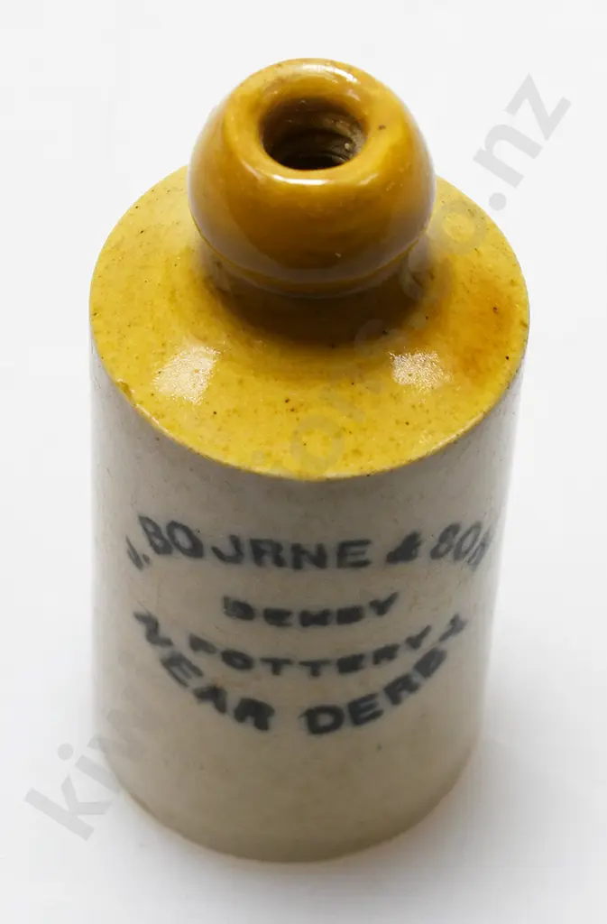 BOURNE & SON, DENBY POTTERY, NEAR DERBY MINIATURE GINGER BEER Image 1++