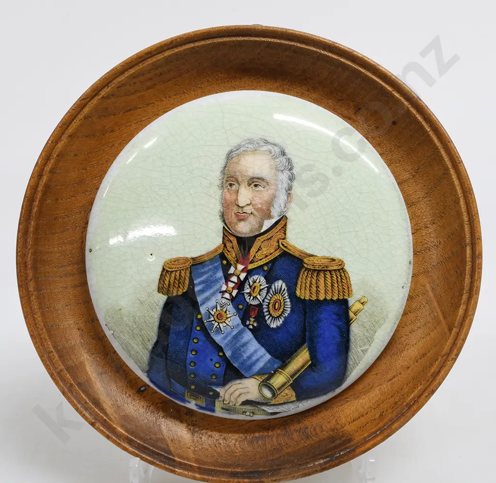 ADMIRAL SIR CHARLES NAPIER PRATT POT LID Image 1++