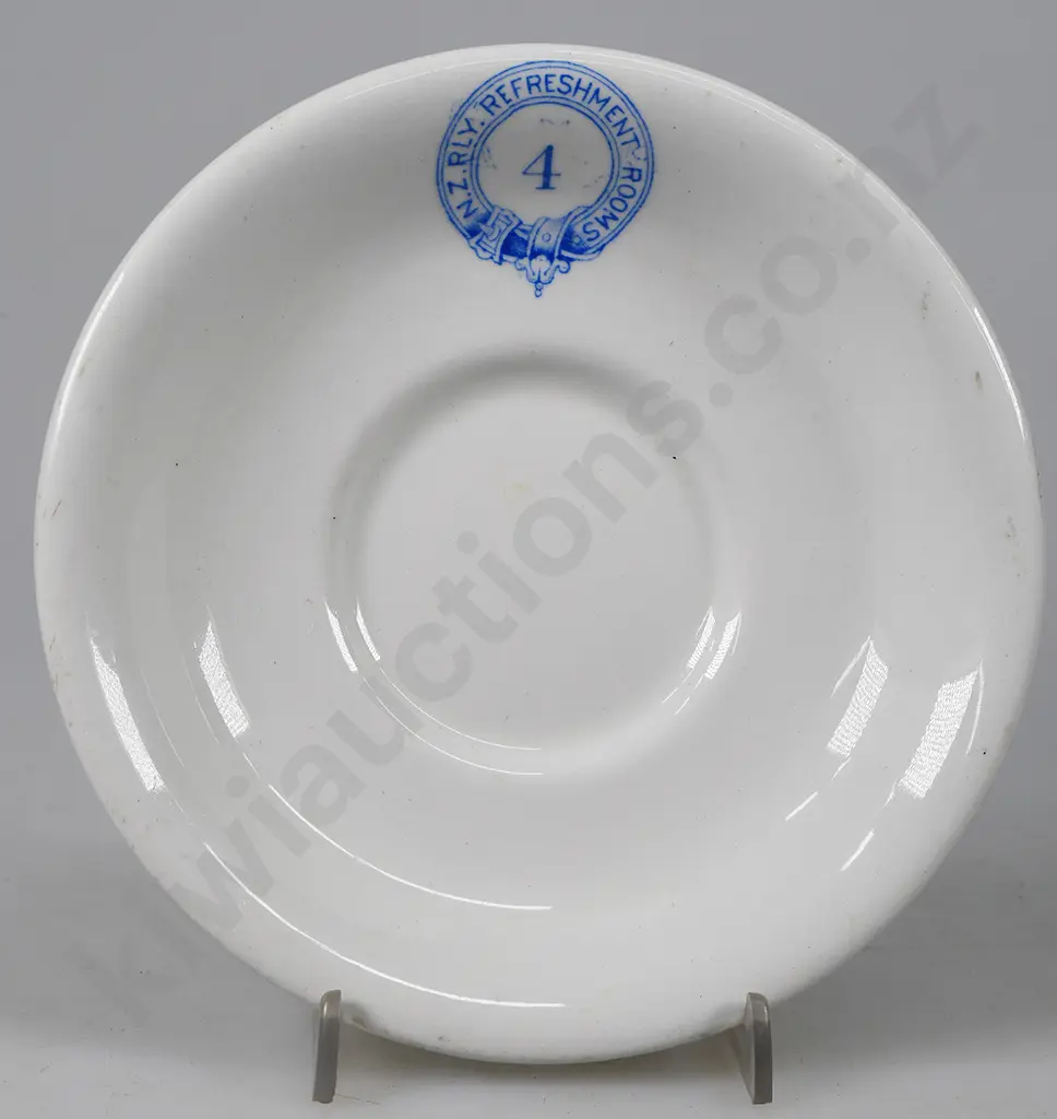 NZ RAILWAY REFRESHMENT ROOMS PALMERSTON NORTH NUMBER 4 CUP AND SAUCER Image 1++