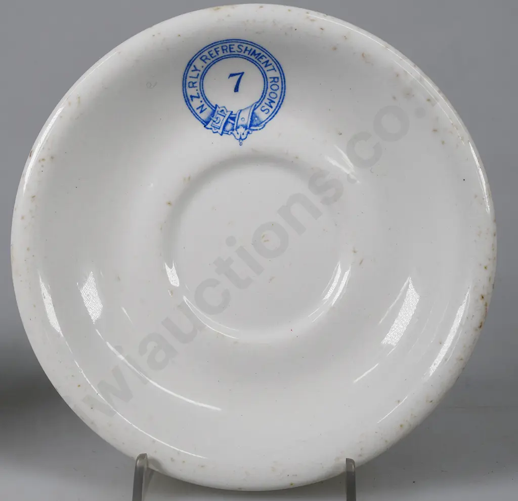 NZ RALWAY REFRESHMENT ROOMS CUP AND SAUCER, NUMBER 7 TAIHAPE Image 1++