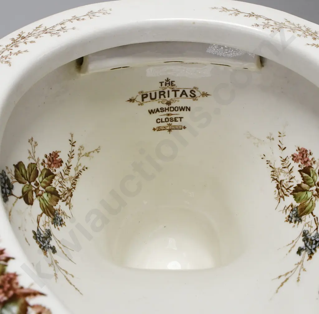 SAMPLE PURITAS FLORAL TOILET BOWL ON STAND Image 1++