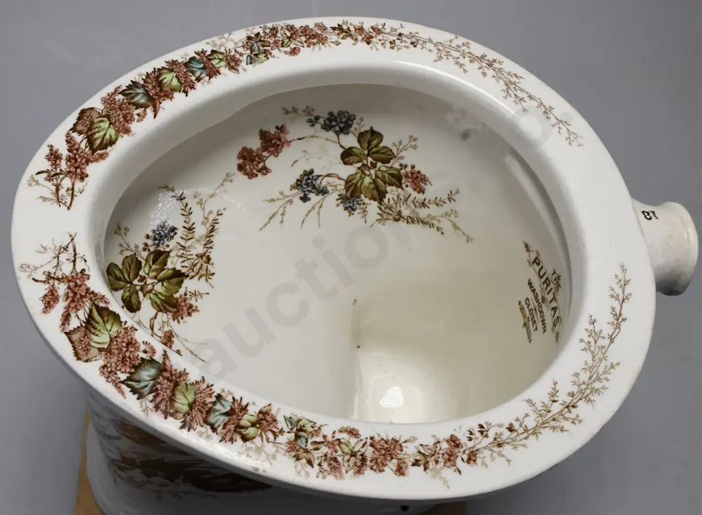 SAMPLE PURITAS FLORAL TOILET BOWL ON STAND Image 1++