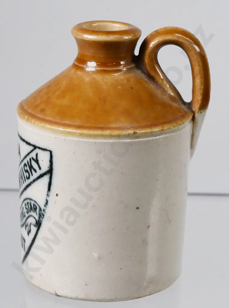 McKENNA J J & S WHISKY BELFAST MINIATURE STONEWARE JAR Image 1++