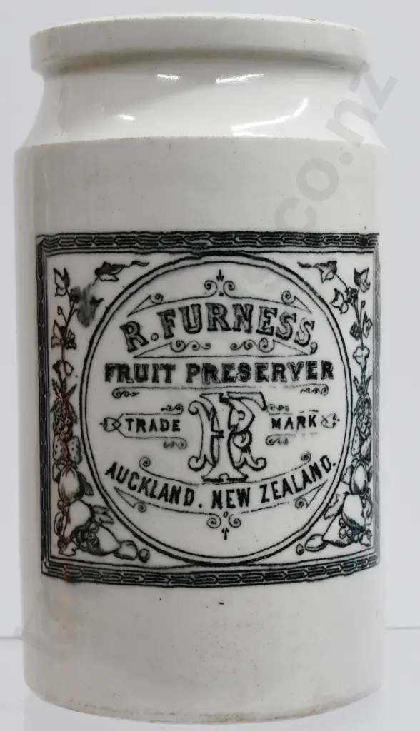 FURNESS FRUIT PRESERVER AUCKLAND STONEWARE POT Image 1++