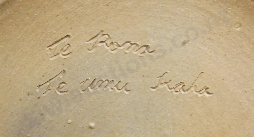 TE RONA POTTERY MAORI WARE BOWL Image 1++