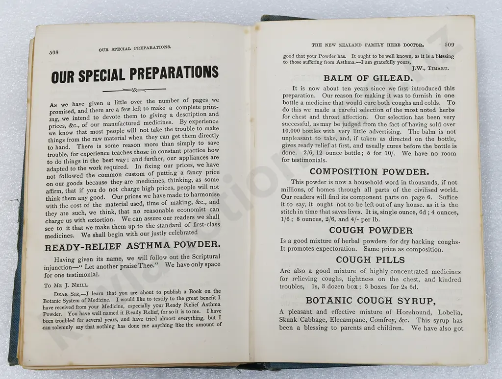 NEILS BOTANIC DISPENSARIES FAMILY HERB DOCTOR BOOK Image 1++