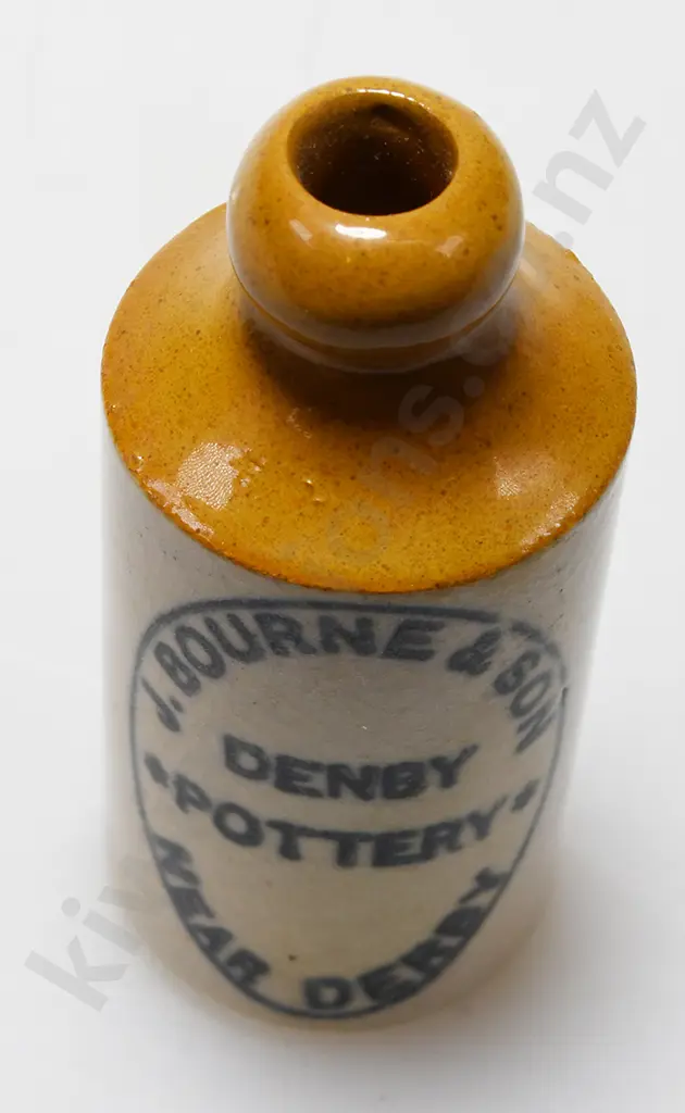 BOURNE & SON, DENBY POTTERY, NEAR DERBY MINIATURE GINGER BEER Image 1++
