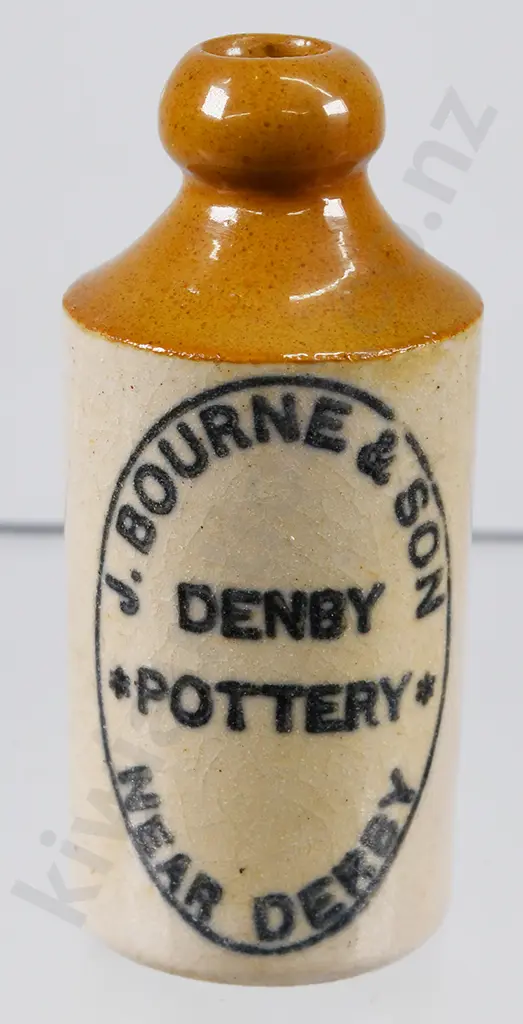 BOURNE & SON, DENBY POTTERY, NEAR DERBY MINIATURE GINGER BEER Image 1++