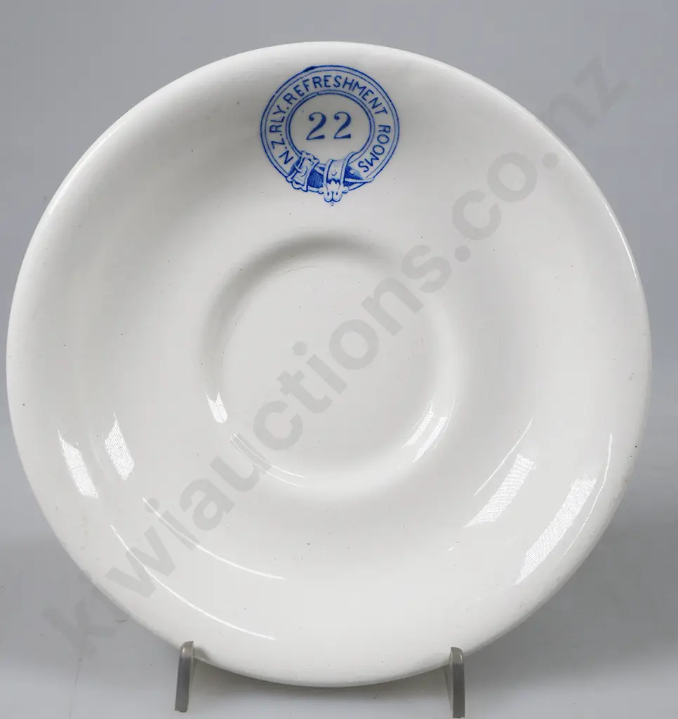 NZ RAILWAY REFRESHMENT ROOMS SAUCER NUMBER 22, NAPIER PLUS SAUCER Image 1++