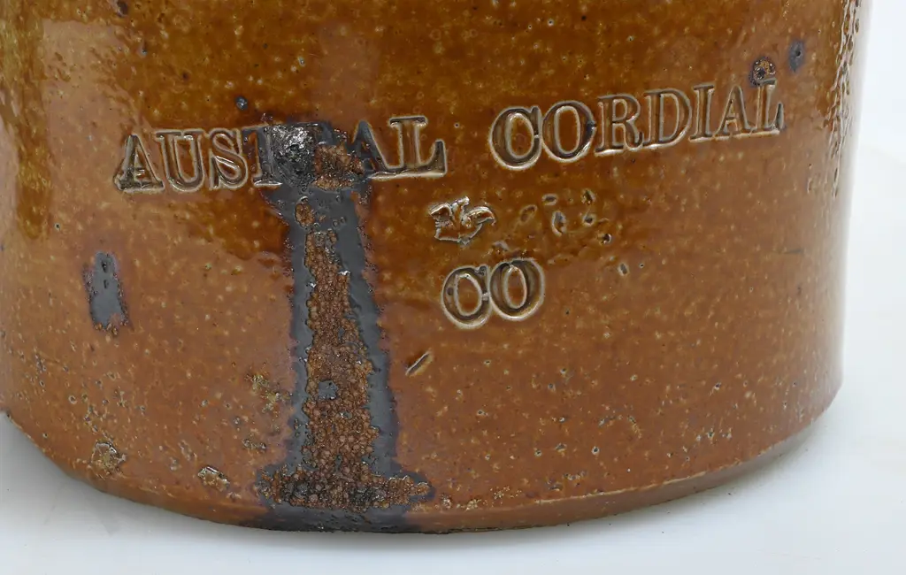 AUSTRAL CORDIAL CO STONE JAR Image 1++