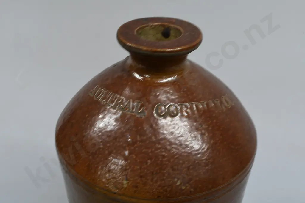 AUSTRAL CORDIAL CO STONE JAR HALF GALLON Image 1++