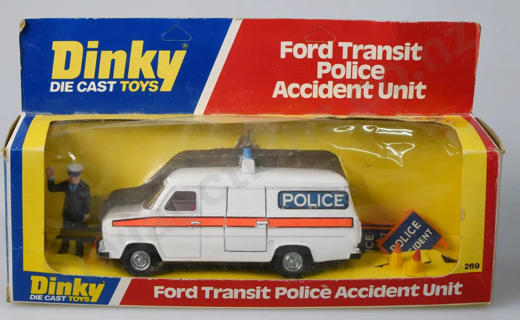 DINKY TOYS FORD TRANSIT POLICE ACCIDENT UNIT, PLYMOUTH CAB Image 1++