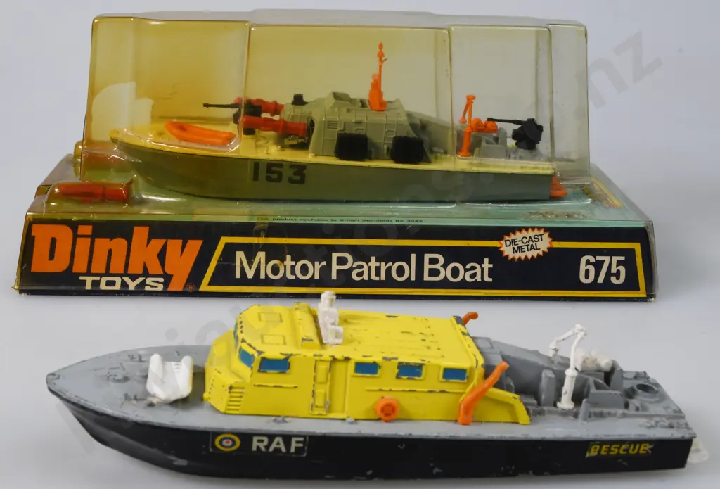 DINKY TOYS 675 MOTOR PATROL BOAT AND RESCUE LAUNCH Image 1++