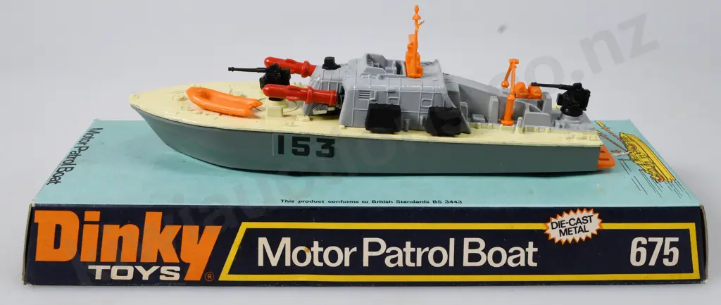 DINKY TOYS 675 MOTOR PATROL BOAT AND RESCUE LAUNCH Image 1++