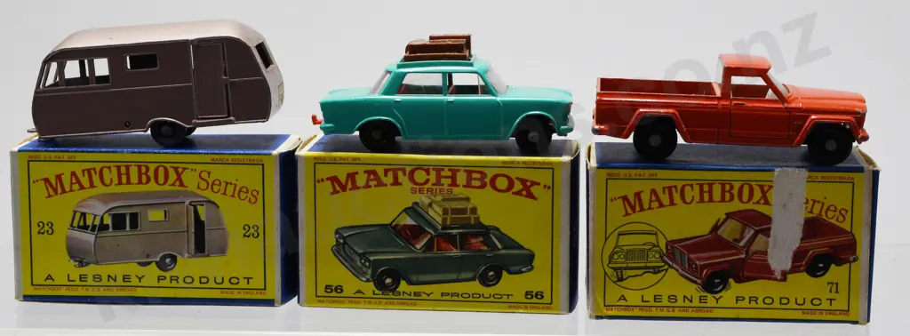 MATCHBOX CARAVAN TRAILER/FIAT 1500/JEEP GLADIATOR Image 1++