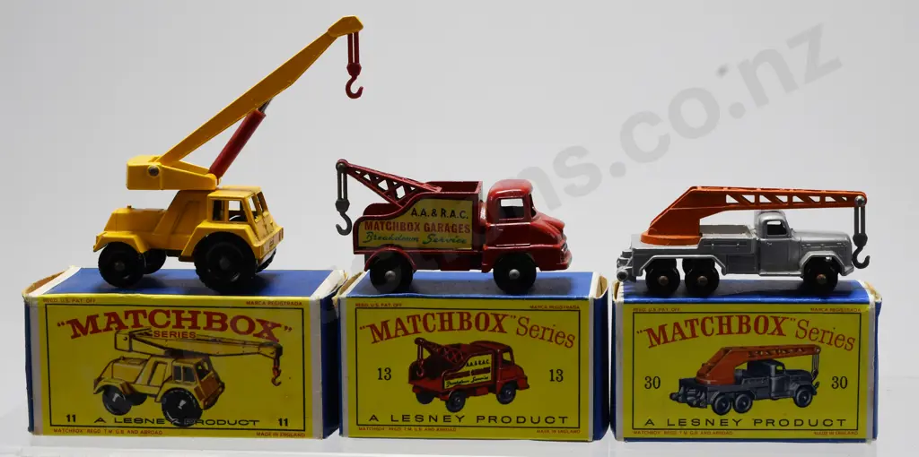 MATCHBOX MODELS JUMBO CRANE/WRECK TRUCK/6 WHEEL CRANE TRUCK Image 1++