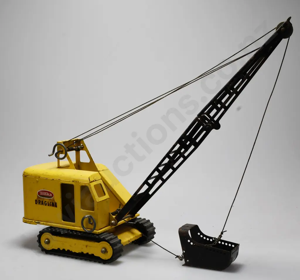 TONKA PRESSED STEEL TIN DRAGLINE CRANE Image 1++