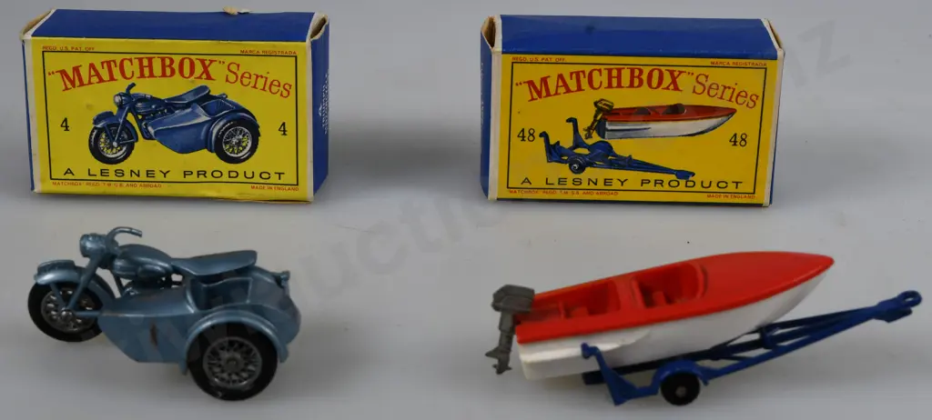 MATCHBOX SERIES TRIUMPH MOTORCYCLE, TRAILER & BOAT Image 1++