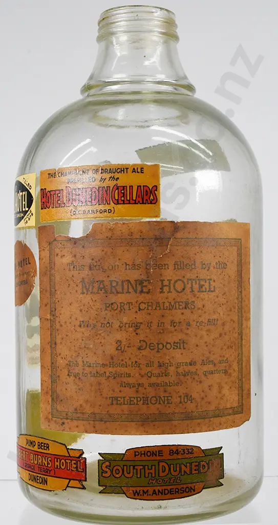 BEER FLAGON WITH STICKERS Image 1++