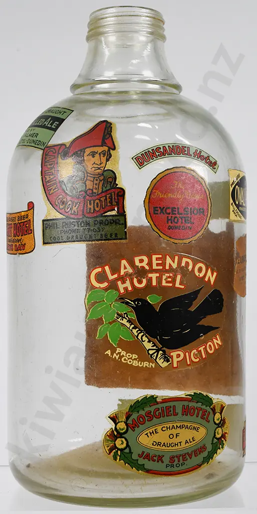 BEER FLAGON WITH STICKERS Image 1++