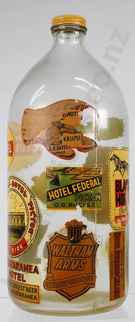 BEER FLAGON WITH STICKERS Image 1++