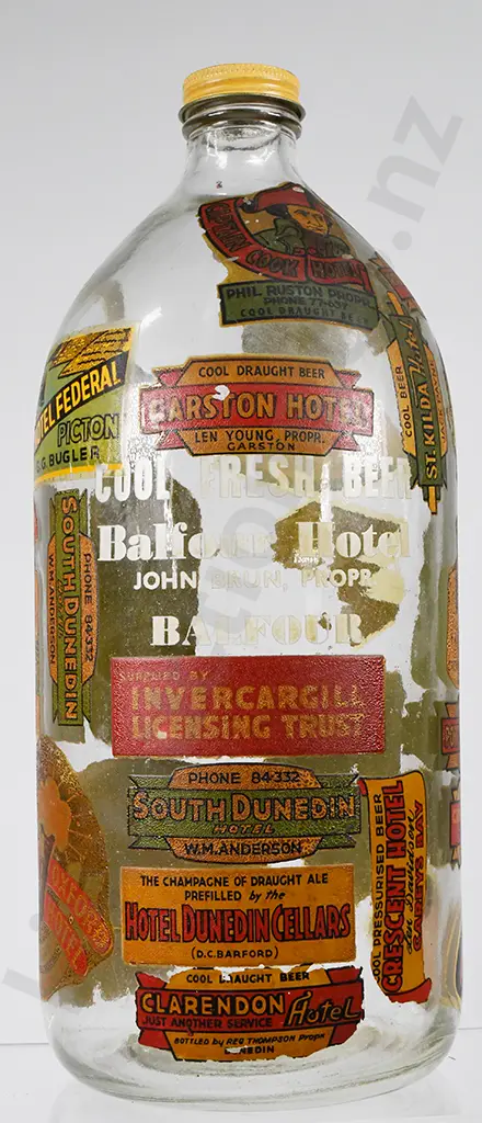 BEER FLAGON WITH STICKERS Image 1++