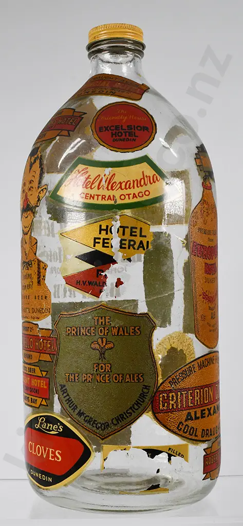BEER FLAGON WITH STICKERS Image 1++