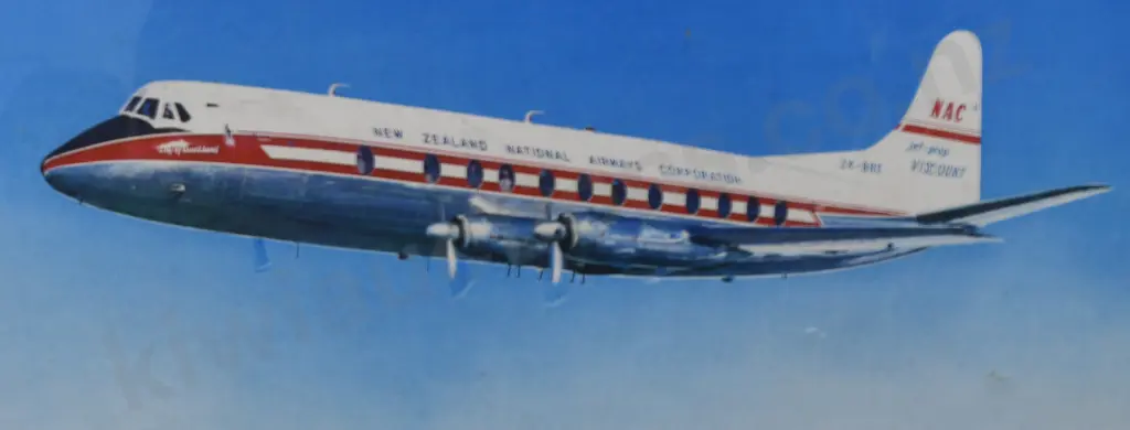 NAC VISCOUNT AEROPLANE GLAZED PICTURE Image 1++