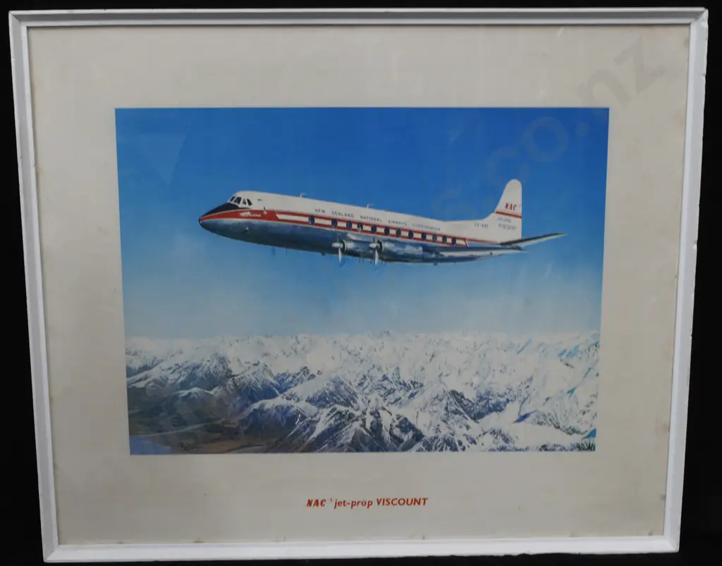 NAC VISCOUNT AEROPLANE GLAZED PICTURE Image 1++