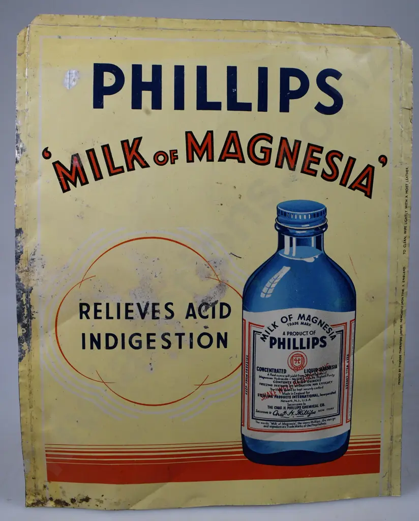 PHILLIPS MILK OF MAGNESIA SIGN Image 1++