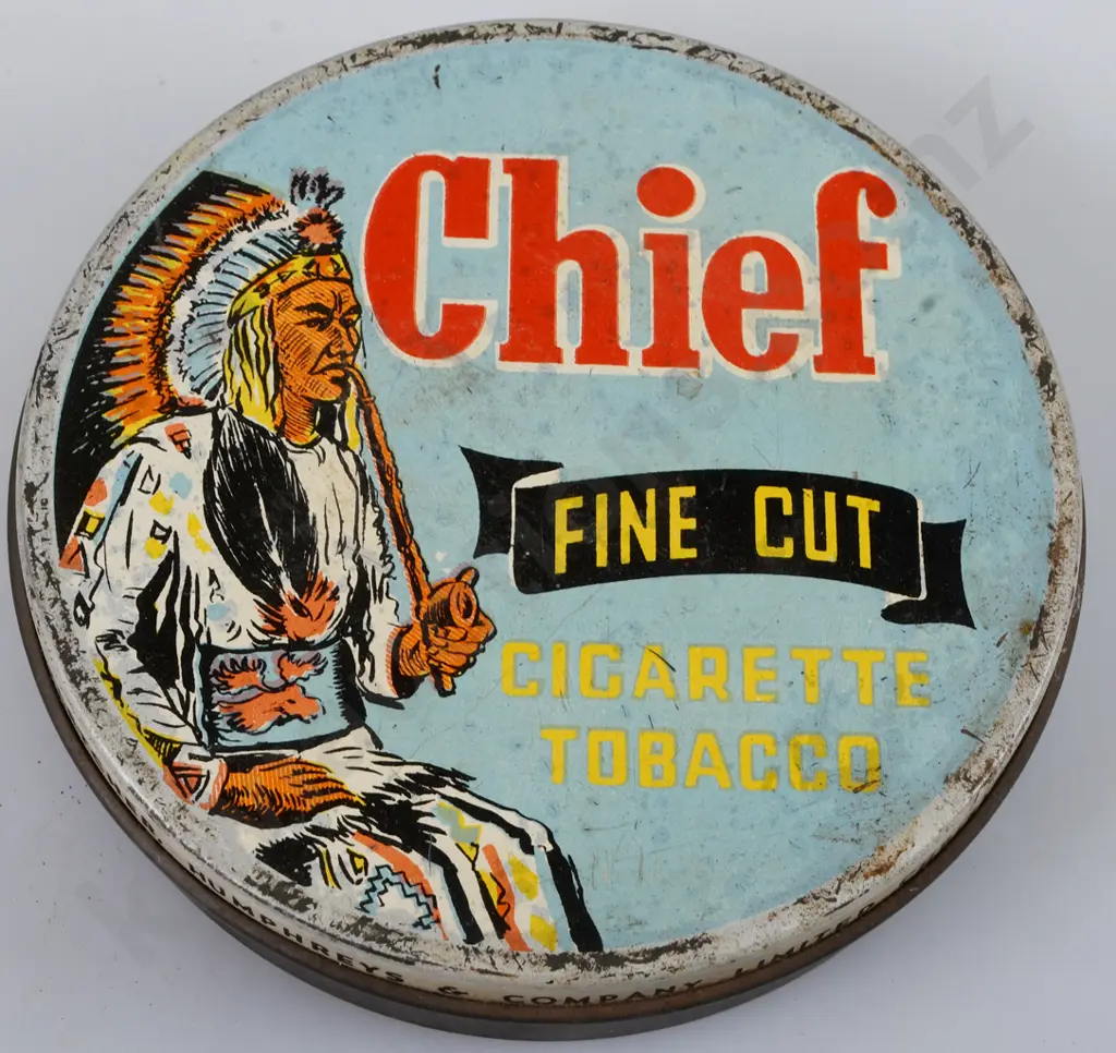 CHIEF FINE CUT TOBACCO TIN Image 1++