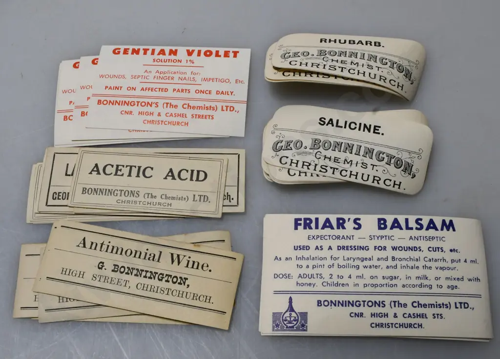 PHARMACEUTICAL PAPER LABELS AND PILL BOXES, CHRISTCHURCH CHEMISTS Image 1++