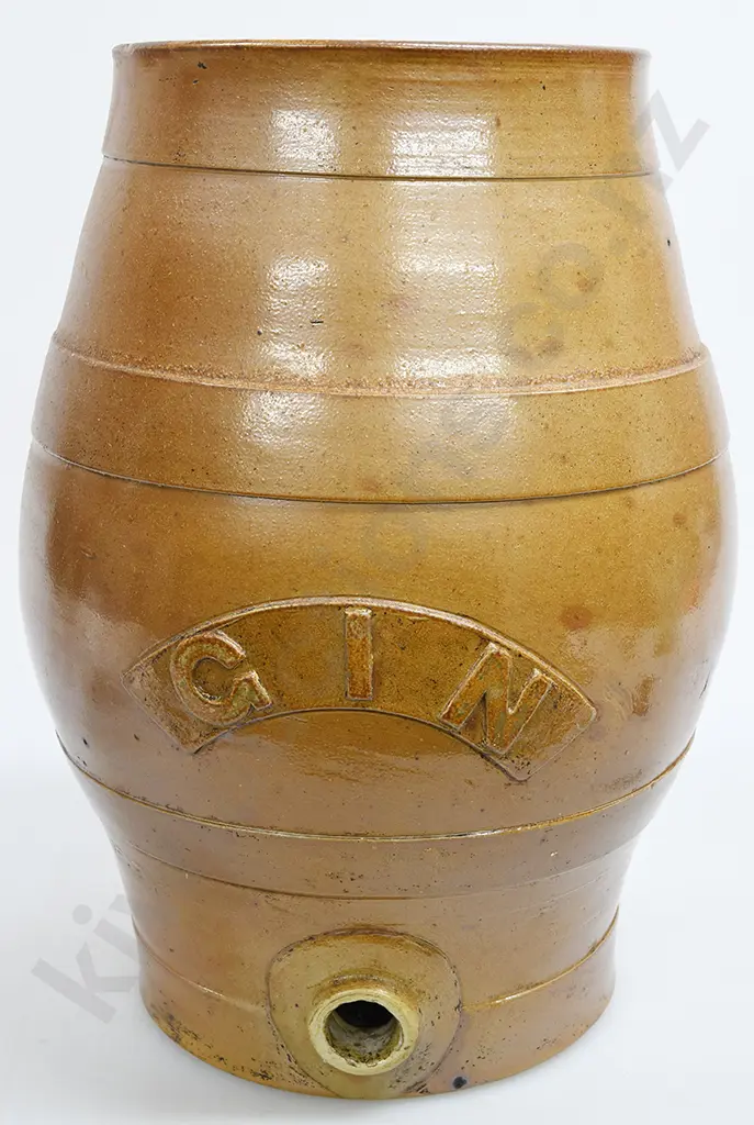 2 STONEWARE BARRELS Image 1++
