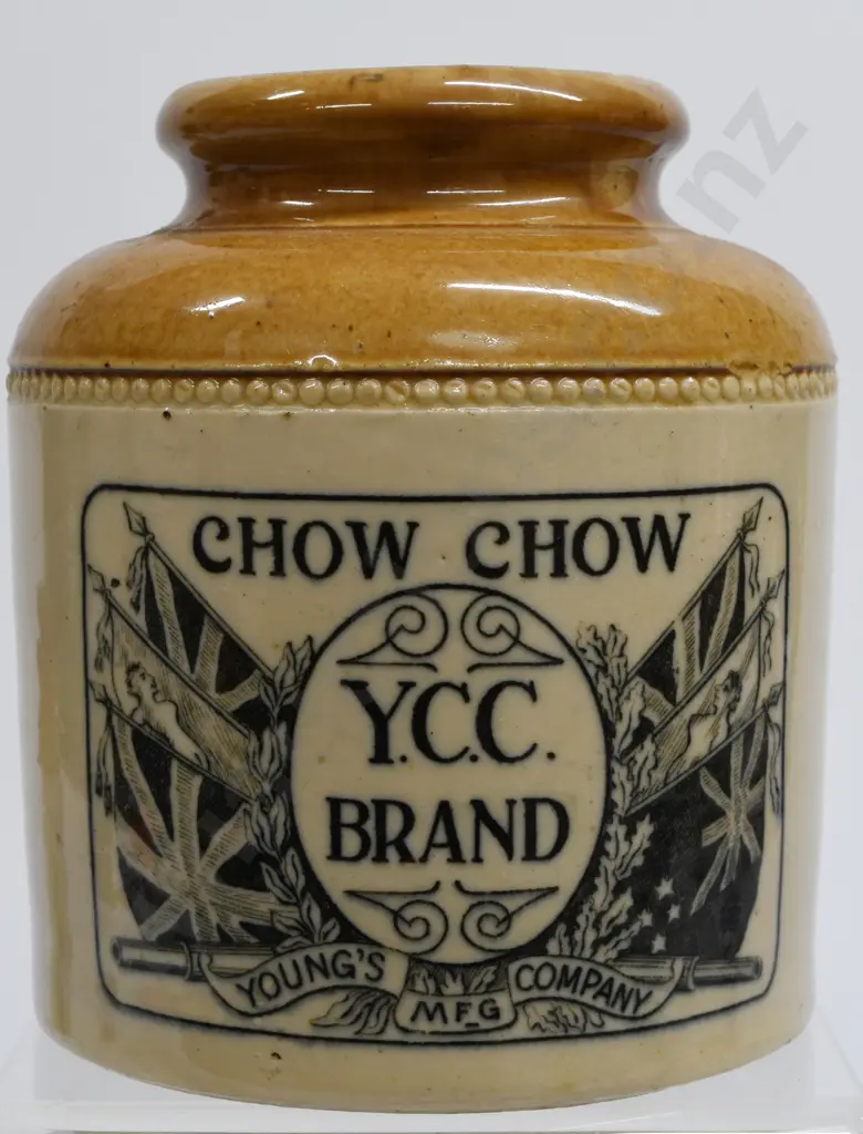 YCC CHOW CHOW STONEWARE POT Image 1++