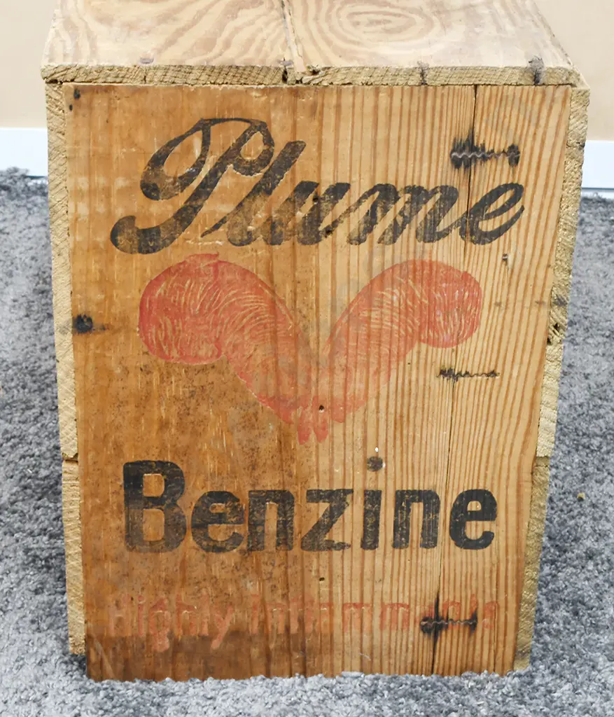 PLUME BENZINE OIL WOODEN BOX Image 1++