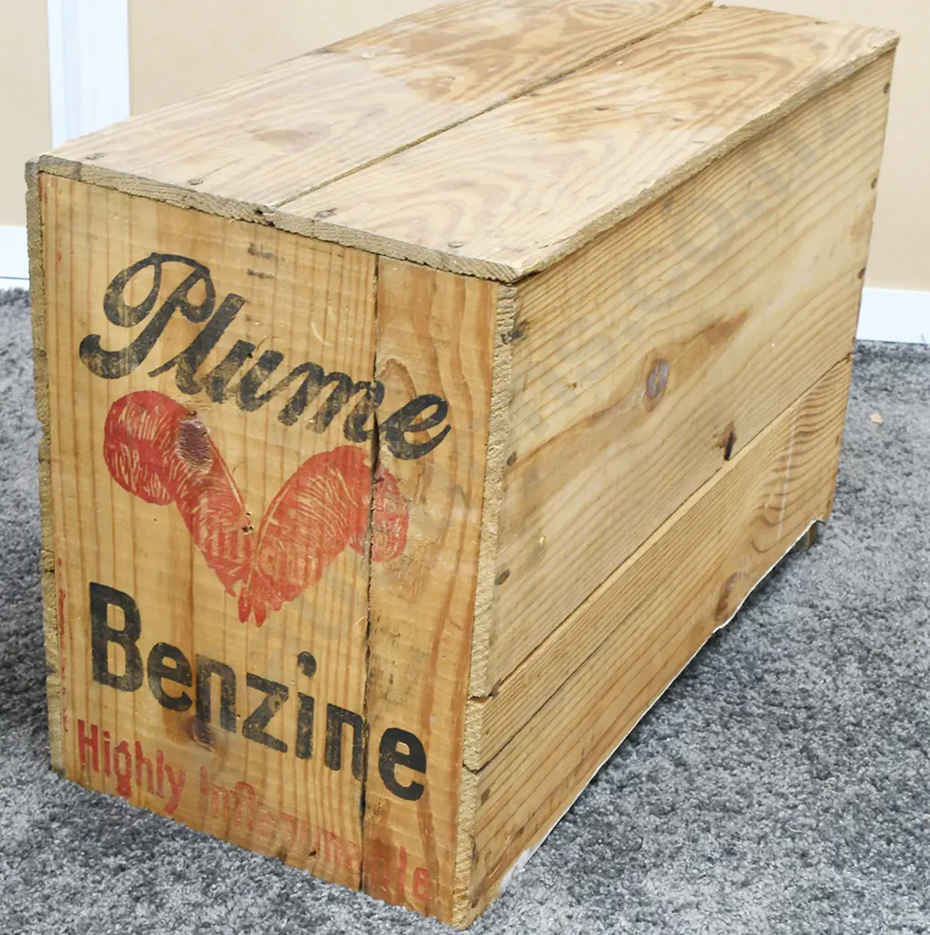 PLUME BENZINE OIL WOODEN BOX Image 1++