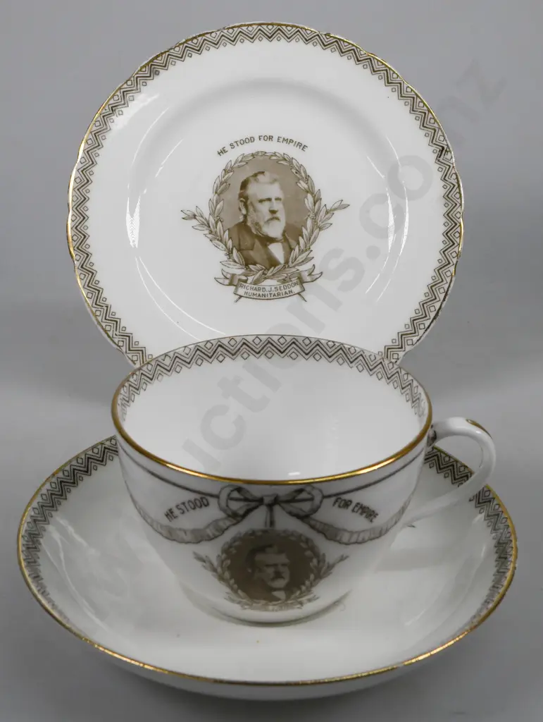 RICHARD SEDDON HUMANITARIAN DOULTON CUP, SAUCER, PLATE Image 1++
