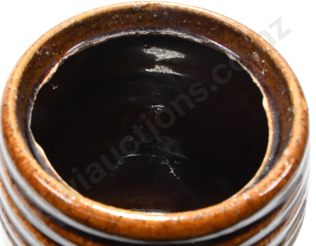 HUTSON  MAJOLICA GLAZED BARREL Image 1++