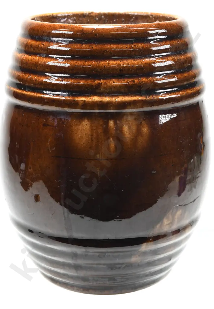 HUTSON  MAJOLICA GLAZED BARREL Image 1++